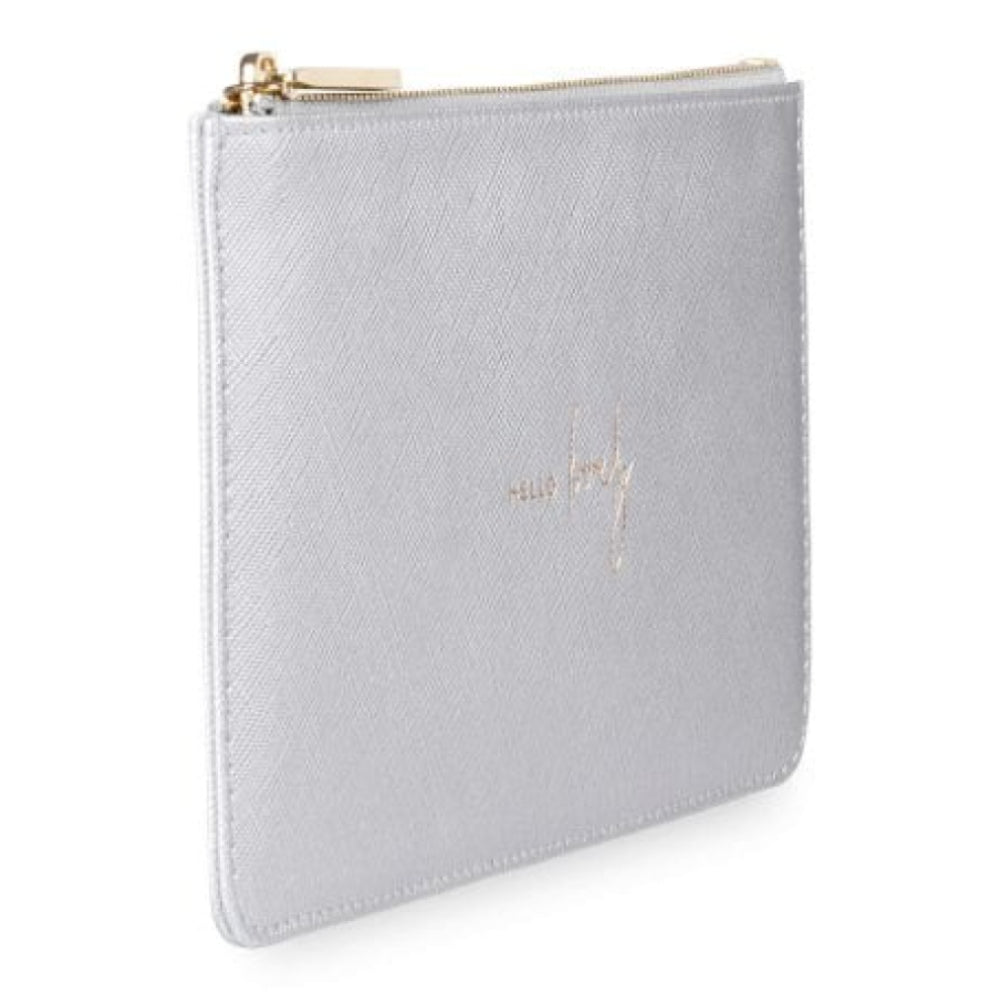 Serena Slim Pouch - Hello Lovely - Metallic Silver - 11x22cm