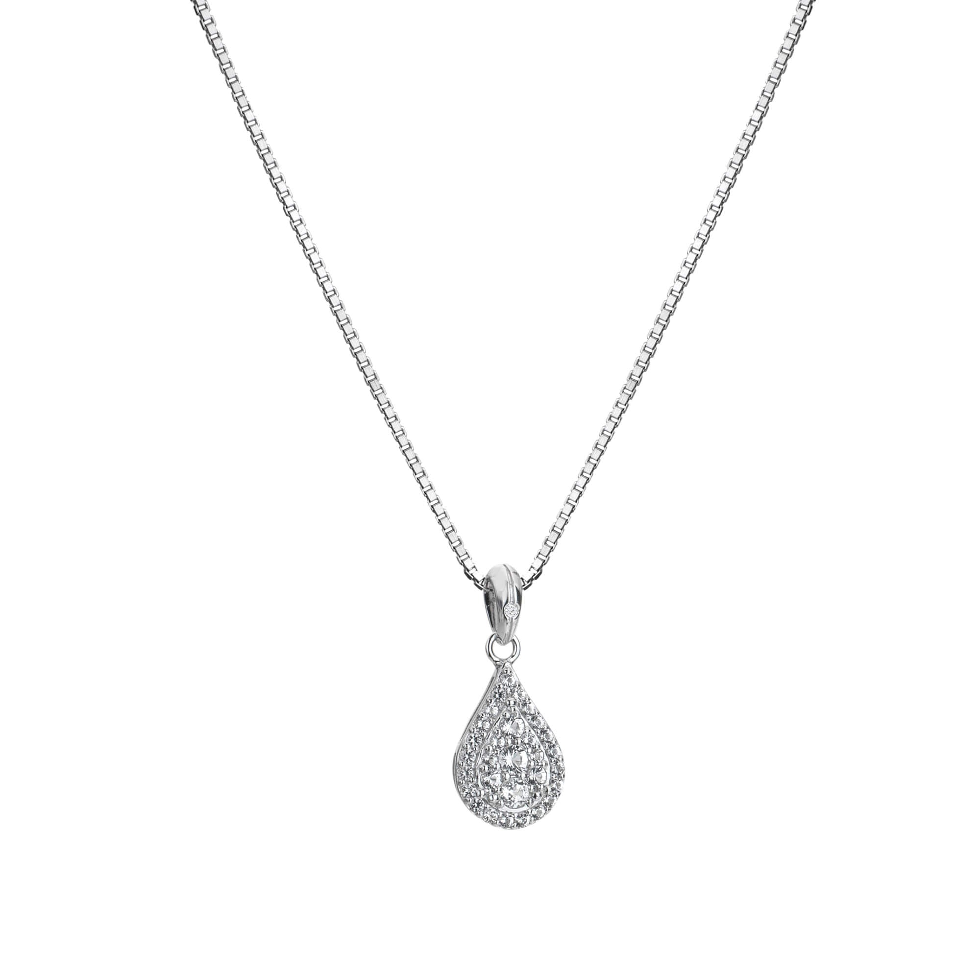 Glimmer White Topaz Pendant Necklace