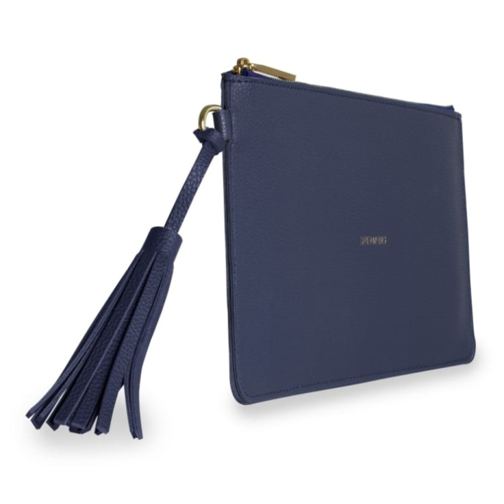 FLORRIE TASSEL POUCH - DREAM BIG - midnight blue - 14.5x28cm