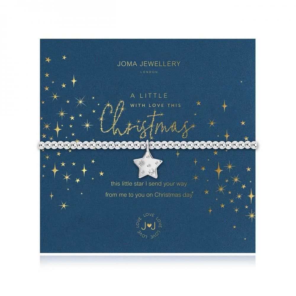 Beautifully Boxed A Littles | With Love This Christmas | Silver | Bracelet | 17.5cm Stretch