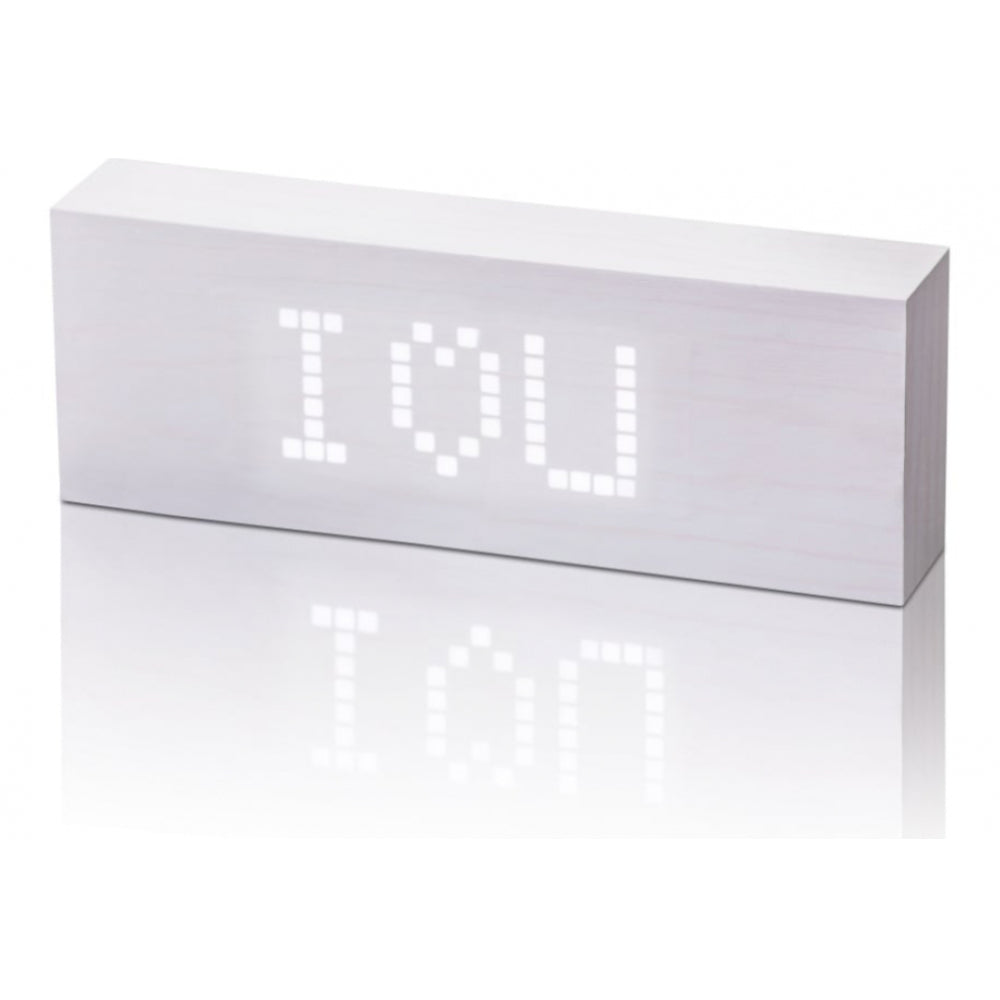 White Message Click Clock