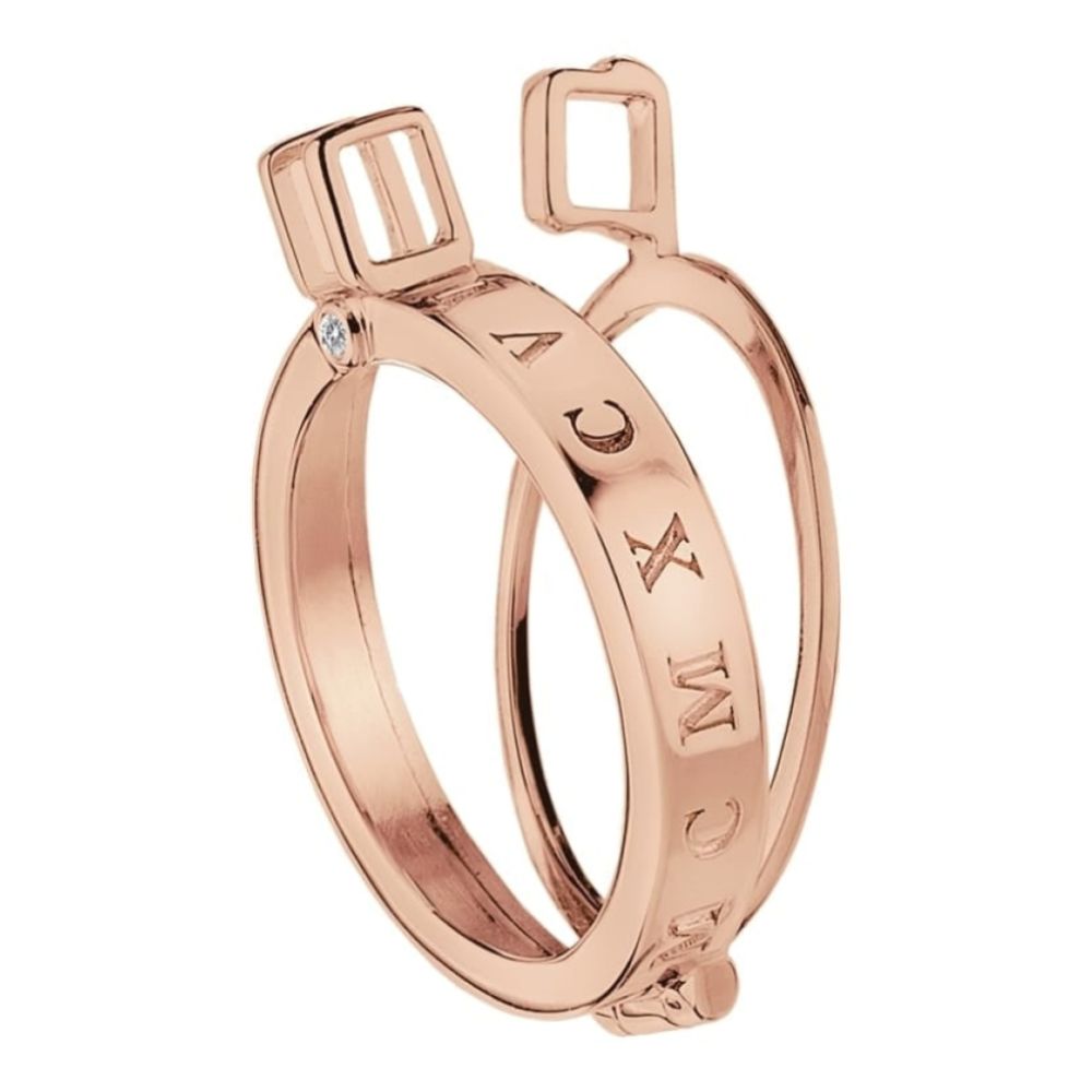 Capri Rose Gold Plate Sterling Silver keeper 25mm