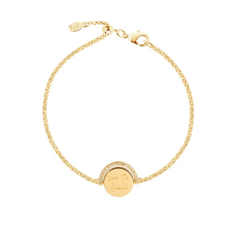 Positivity Pendants | Live To Dream | Gold | Bracelet | 19cm Adjustable