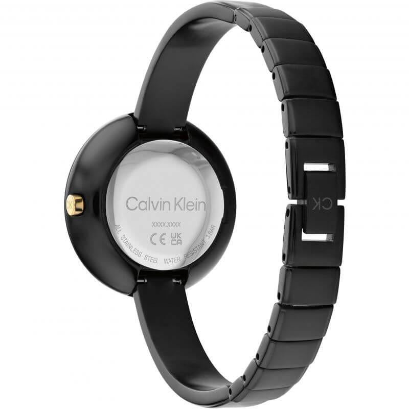 Confidence Bangle Black Dial Black Bracelet Ladies Watch