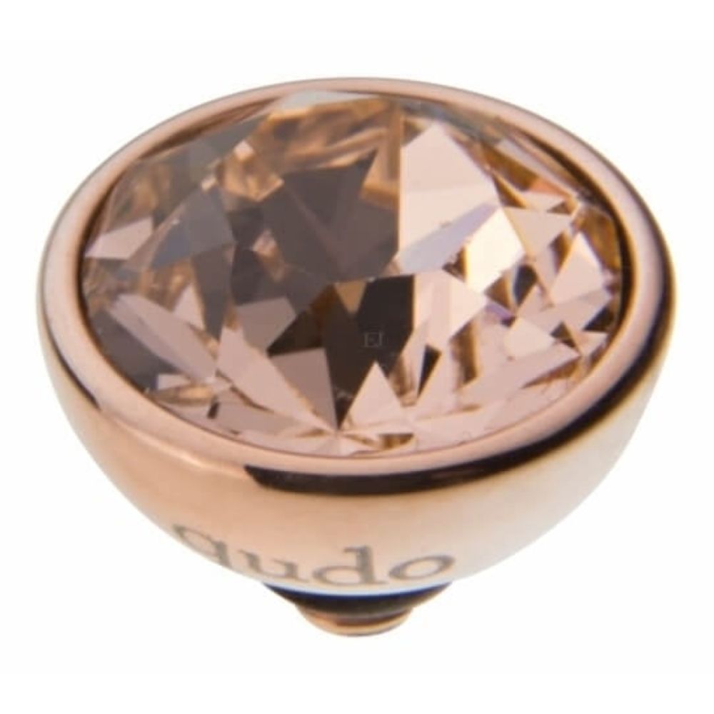 Famosa Rose Gold 10mm Bottone Ring Top Light Peach