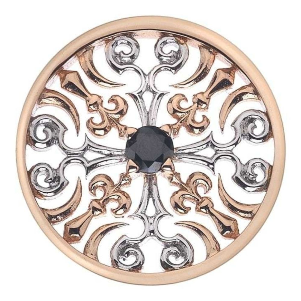 Victorian Silver & Rose Gold Plate Coin - 25mm