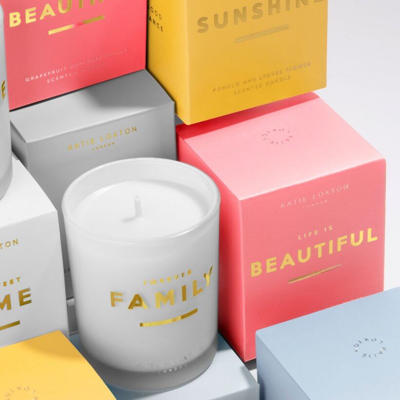 Sentiment Candle | Life Is Beautiful | Grapefruit And Pink Peony
