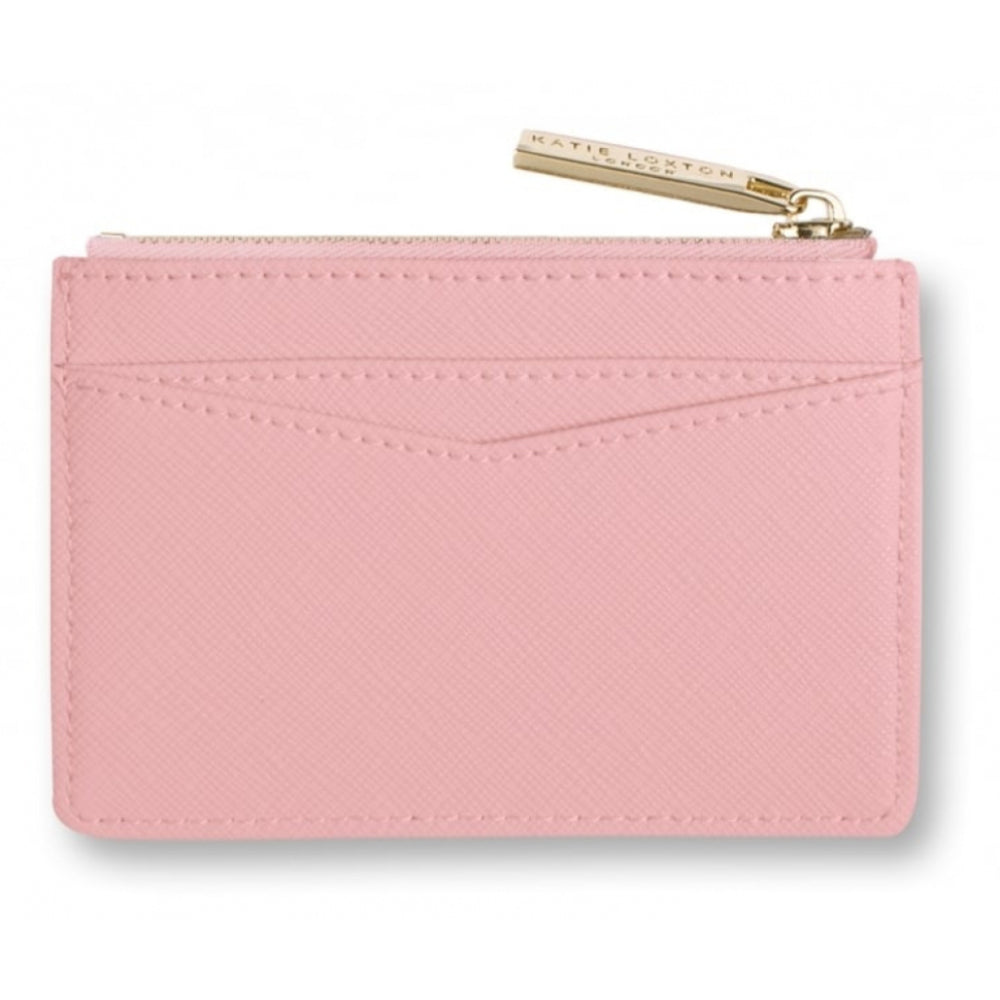 Card Holder With Small Zip Coins - Shine Bright - Pink