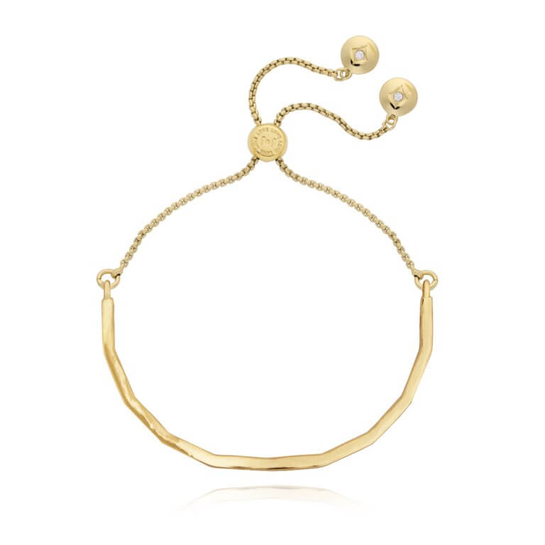Bracelet Bar | Baguette CZ | Gold | Bangle | 20cm Adjustable