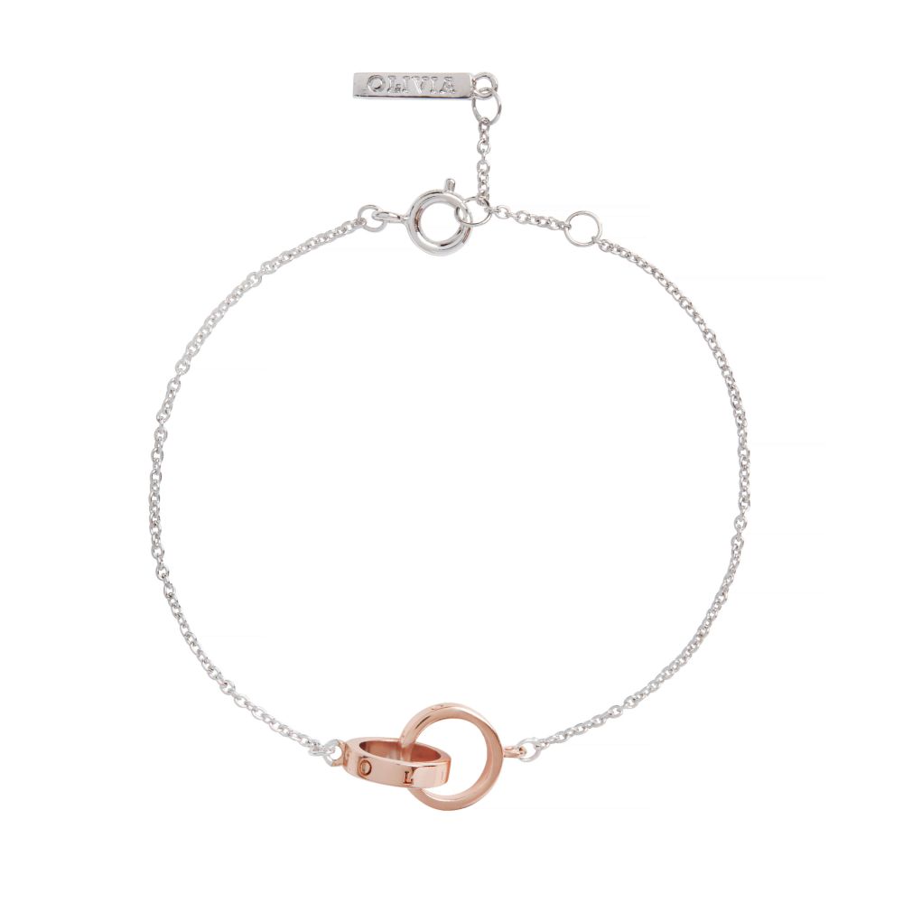 The Classics Rhodium & 18K Rose Gold Plating Interlink Chain Bracelets