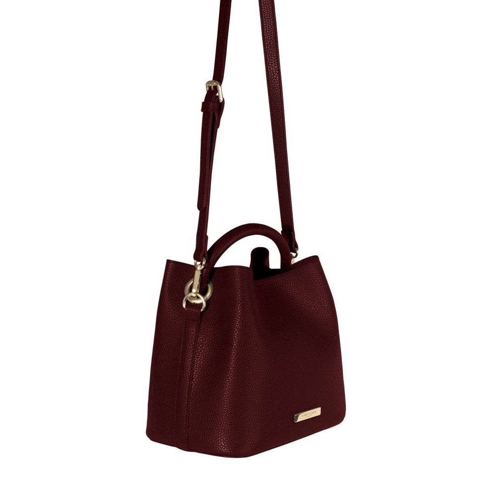 SIENNA SLOUCH BAG - Burgundy 22x24x15cm