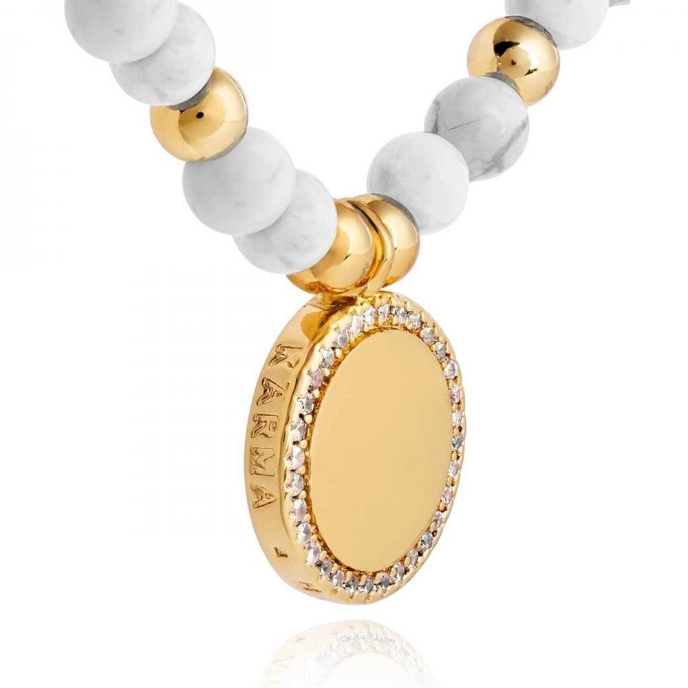 Wellness Gems | Gold | Howlite Bracelet | 17.5cm Stretch