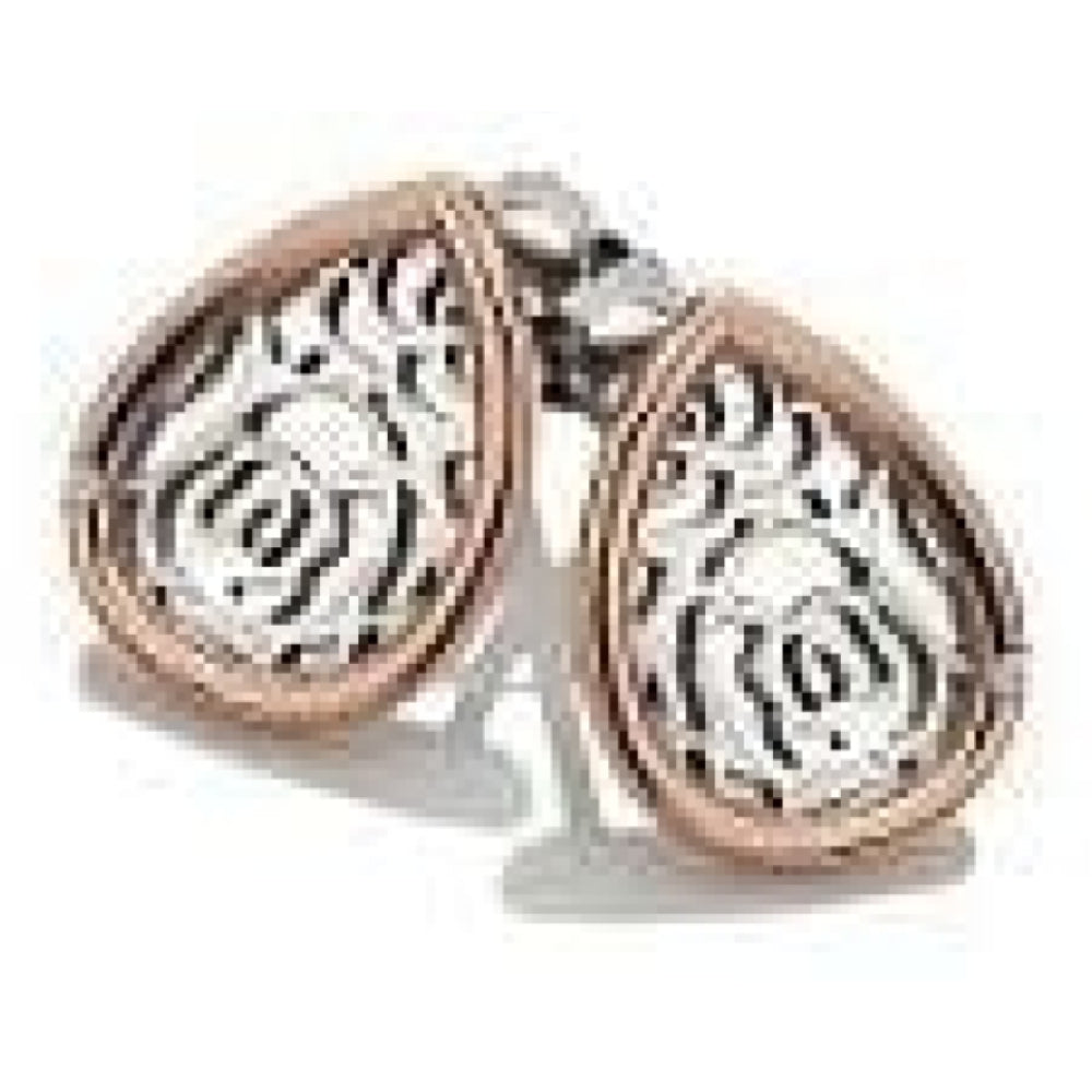 Silver & Rose Gold Faith Small Teardrop Stud Earrings
