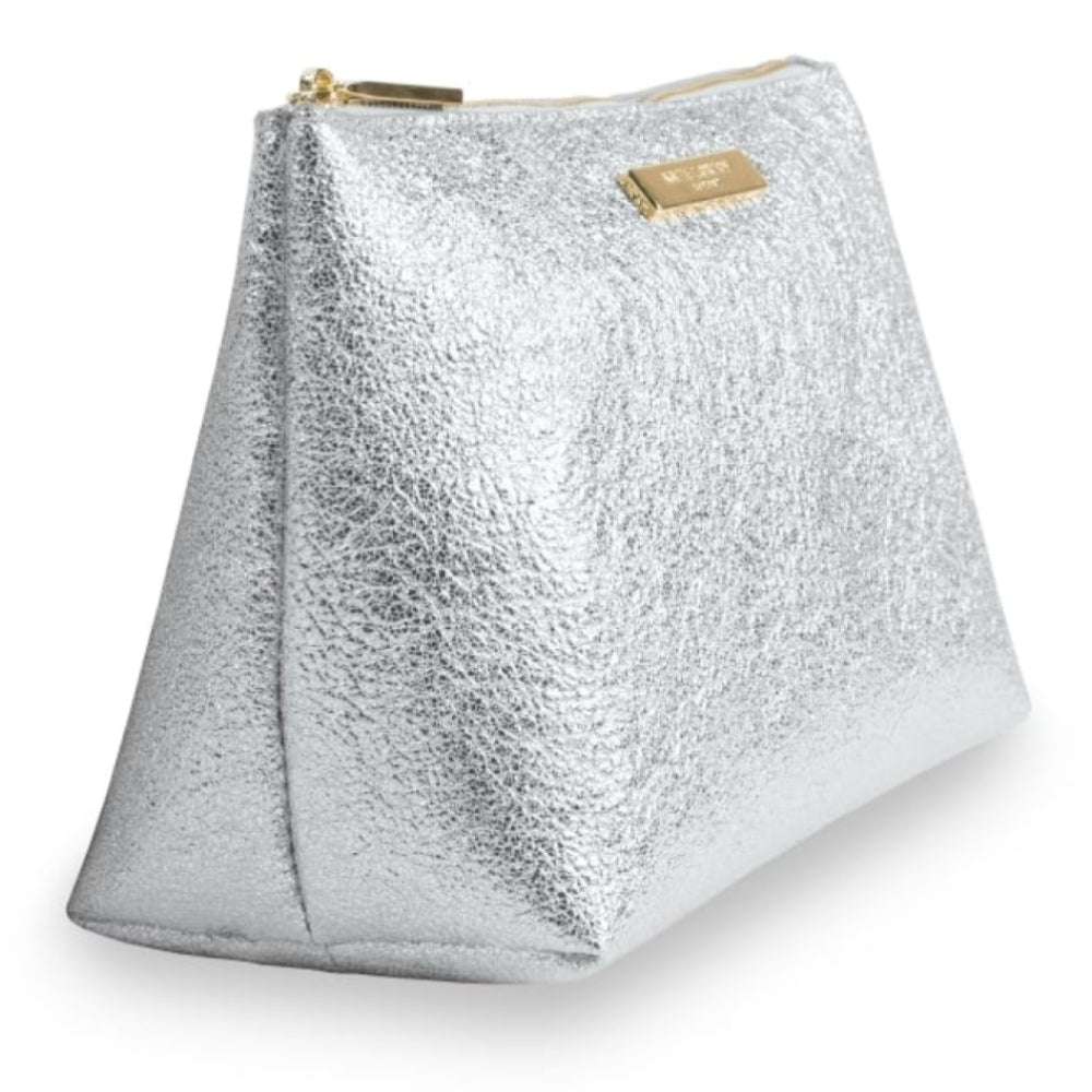 MIA MAKE-UP BAG - metallic silver - 22x14x9.5cm