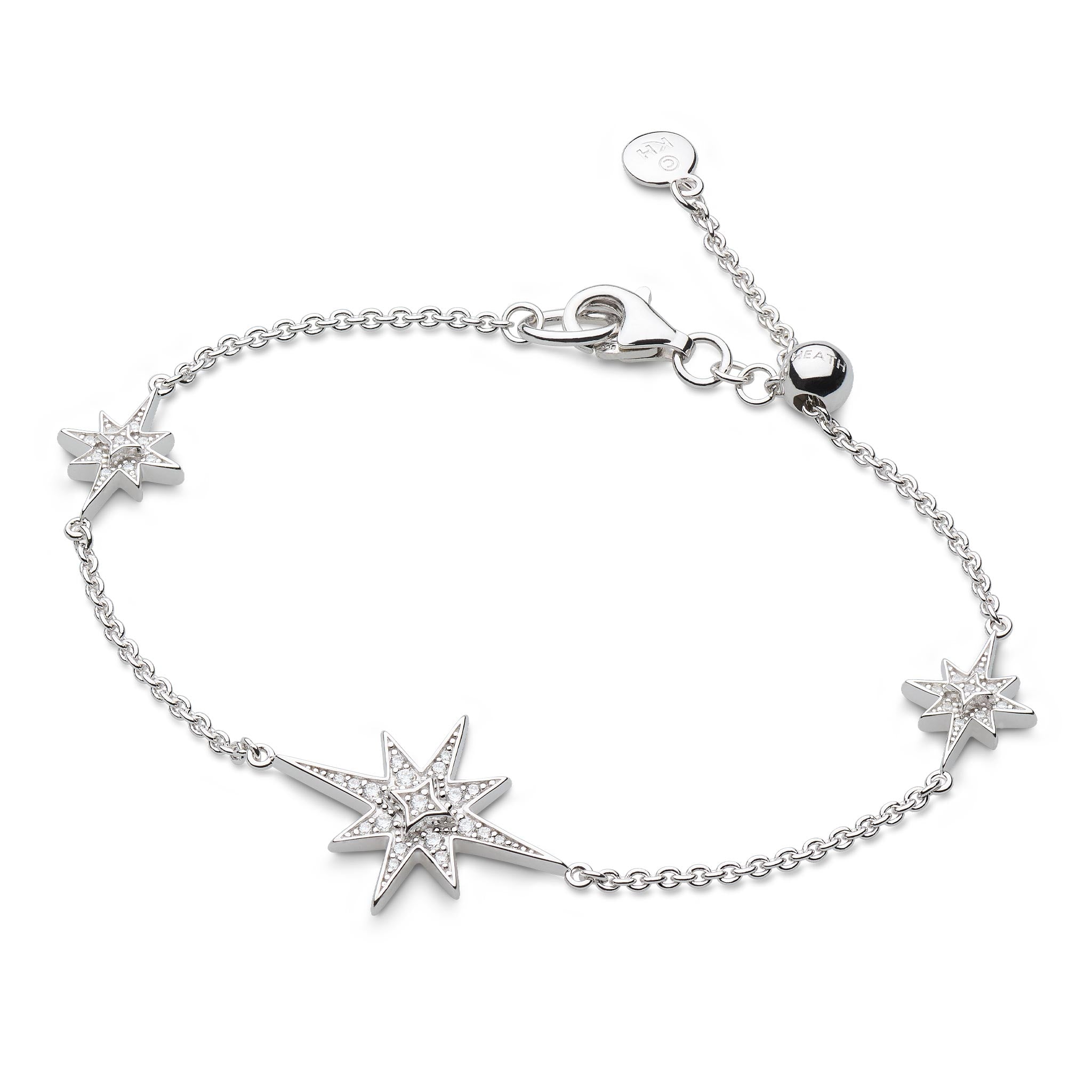 Céleste North Star CZ RP Station 7″ Slider Bracelet