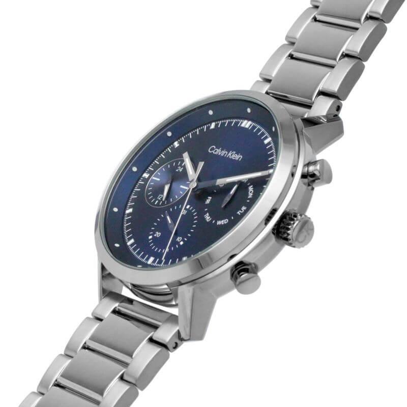 Gauge Blue Chronograph Stainless Steel Bracelet Strap Gents Watch