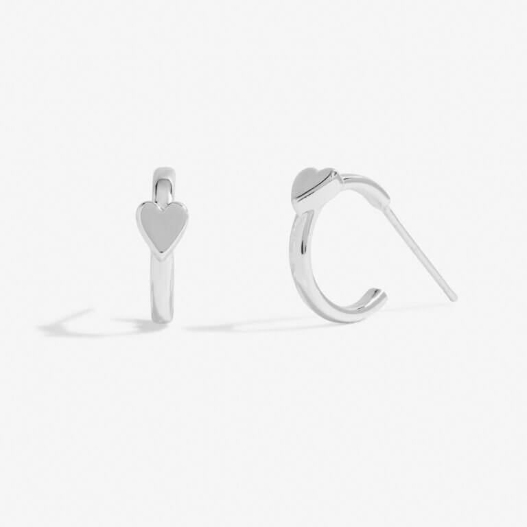 Florence Hearts | Heart Hoops | Silver Rose Gold And Gold | Set Of 3 Hoop Earrings
