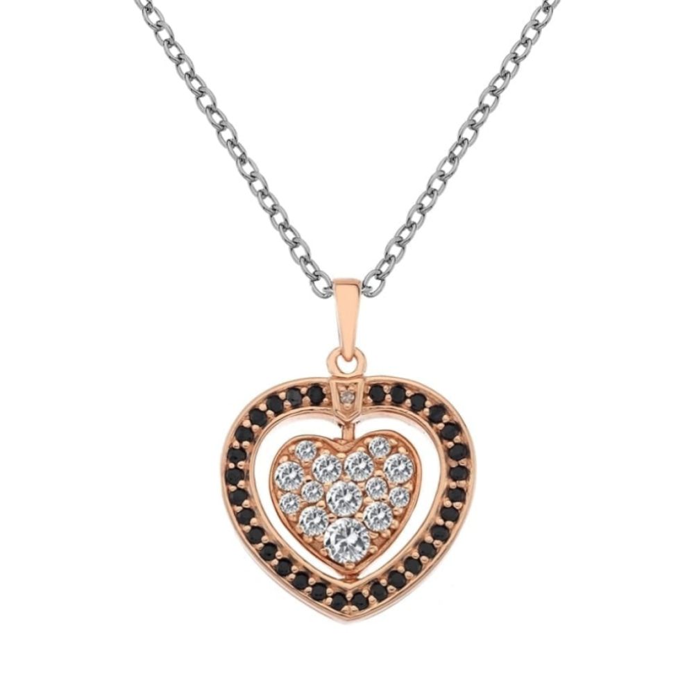 Turning Heart Rose Gold Plated Pendant