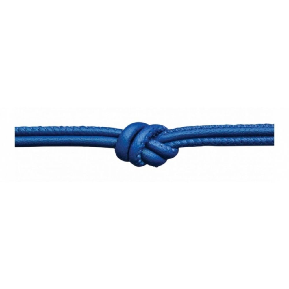 Blue Leather Customisable Necklace