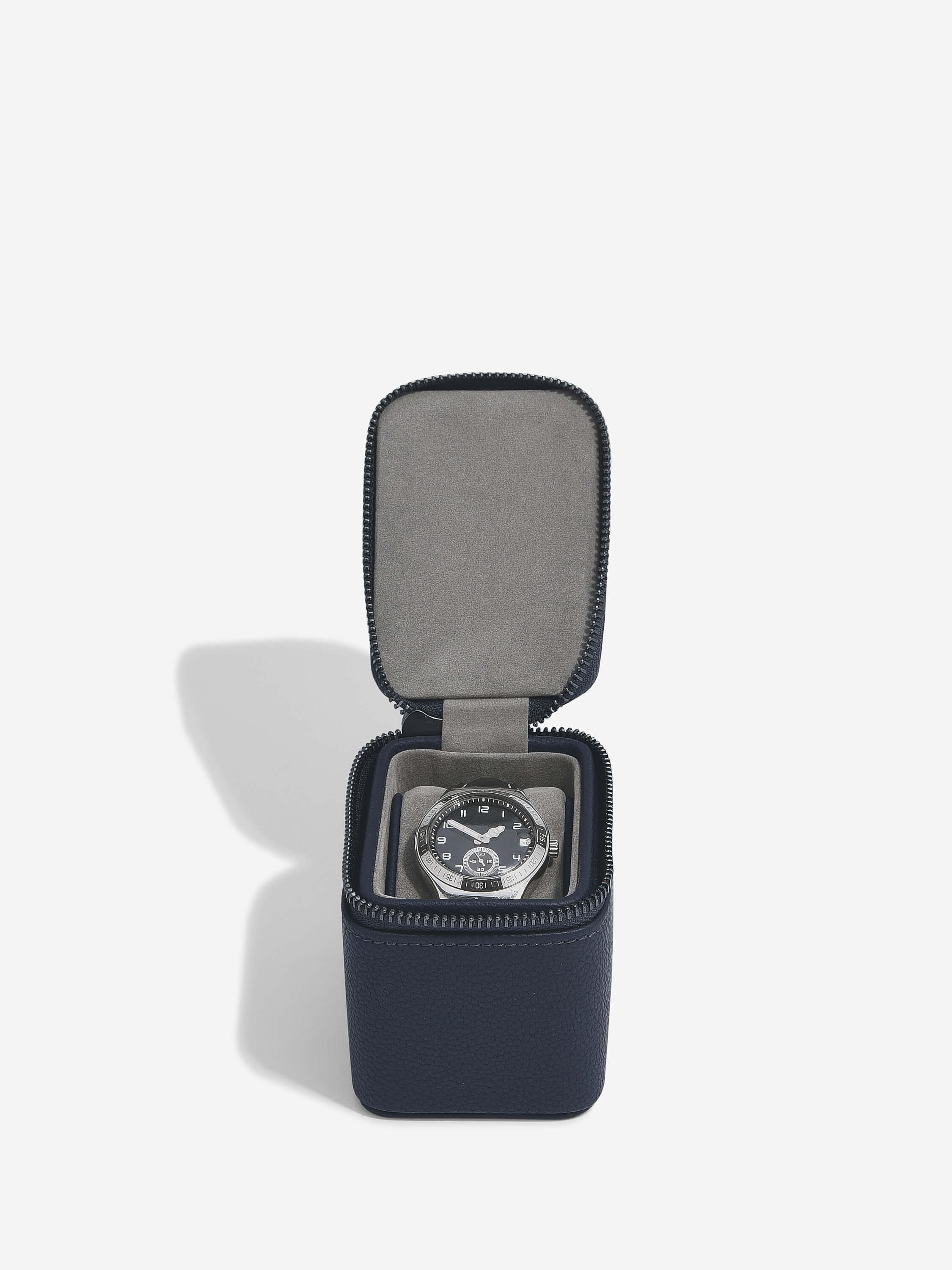 Navy Blue Single Zipped Watch Box