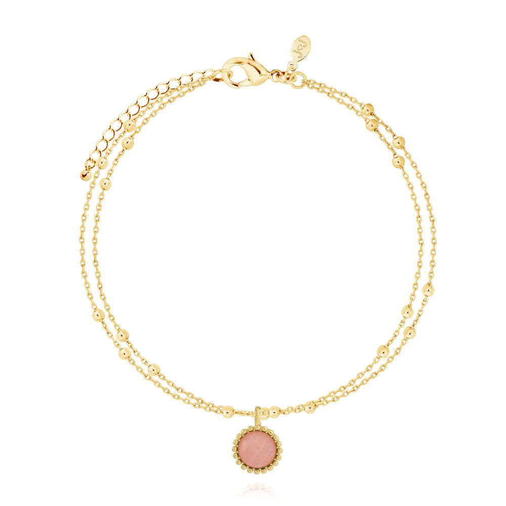 Capri Rose Quartz Bracelet - Gold