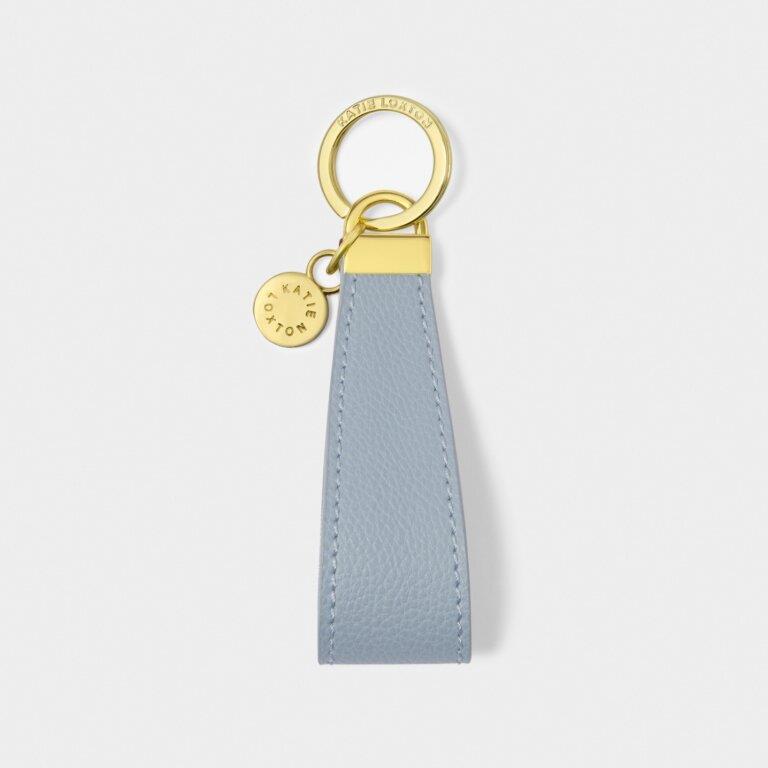 Sentiment Loop Keyring - Choose Happiness - Dusty Blue