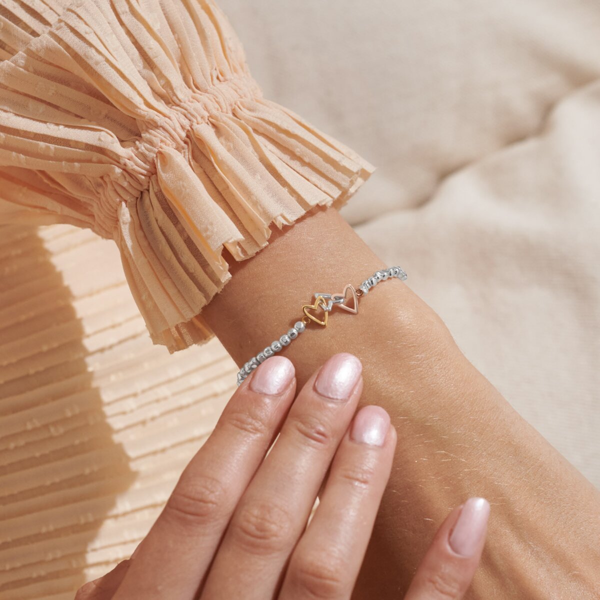 Forever Yours 'Sister Together Always' Trio In Silver, Gold & RG Plated Bracelet
