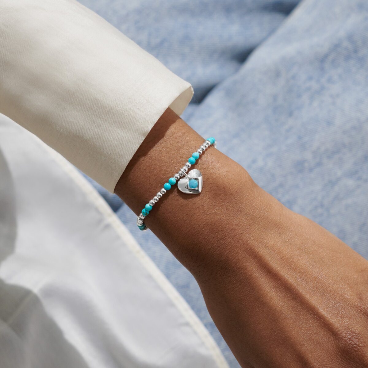 Birthstone A Little 'December' Silver Plated Bracelet