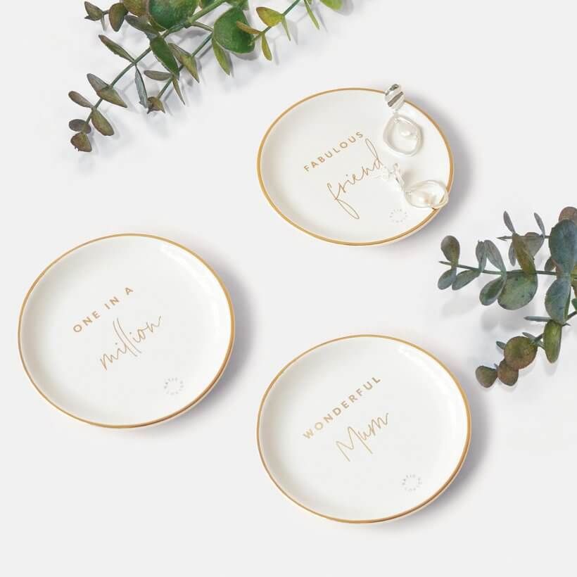 Round Trinket Dish | Wonderful Mum | White