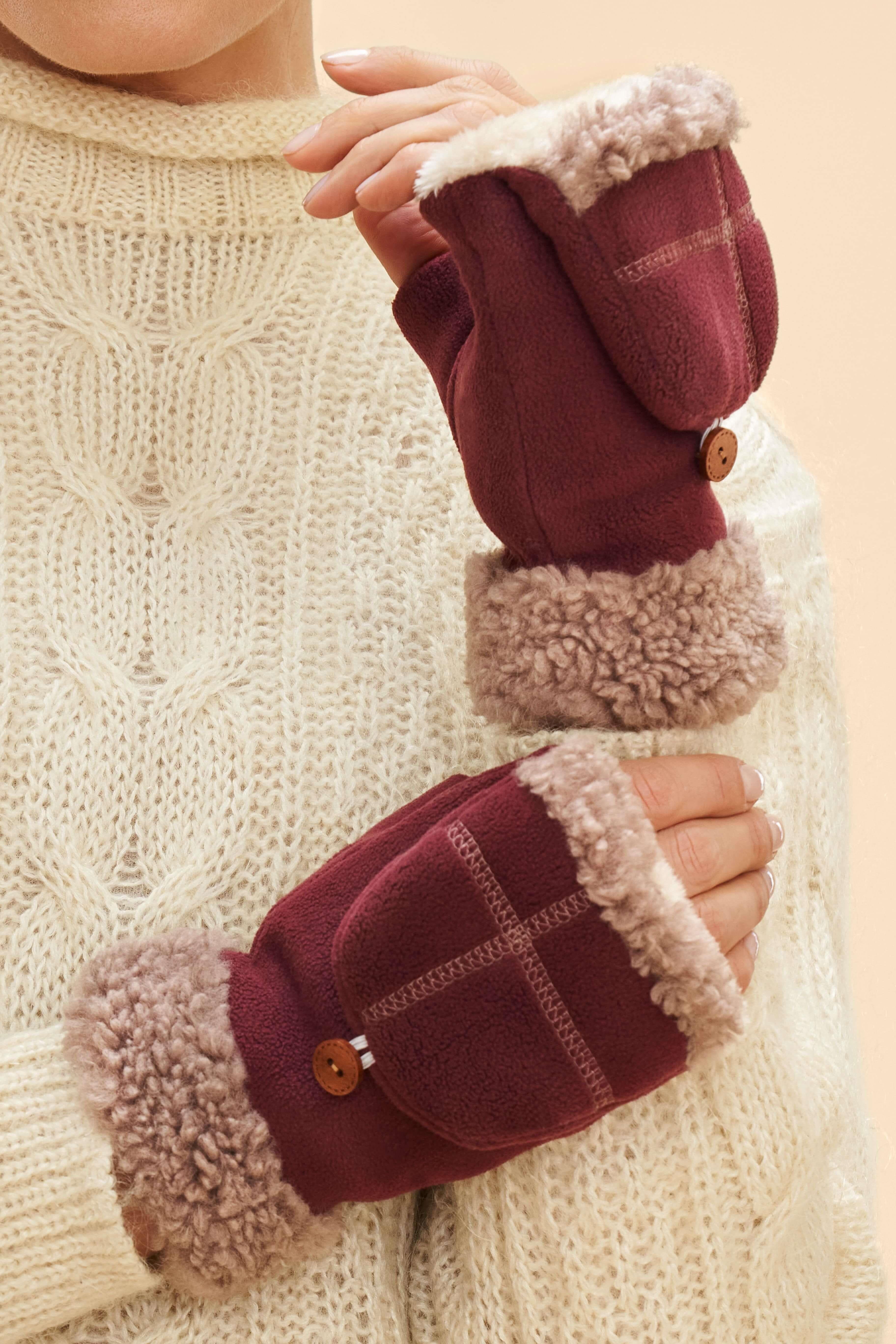 Anna Mittens - Burgundy