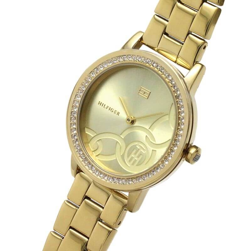 Maya Classic Ionic Thin Gold 2 Steel With Crystal Ladies Watch
