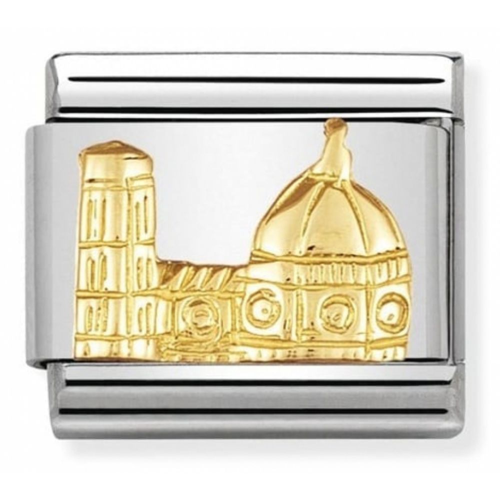 Classic  Florence Duomo In Stainless Steel With 18k Gold Charm