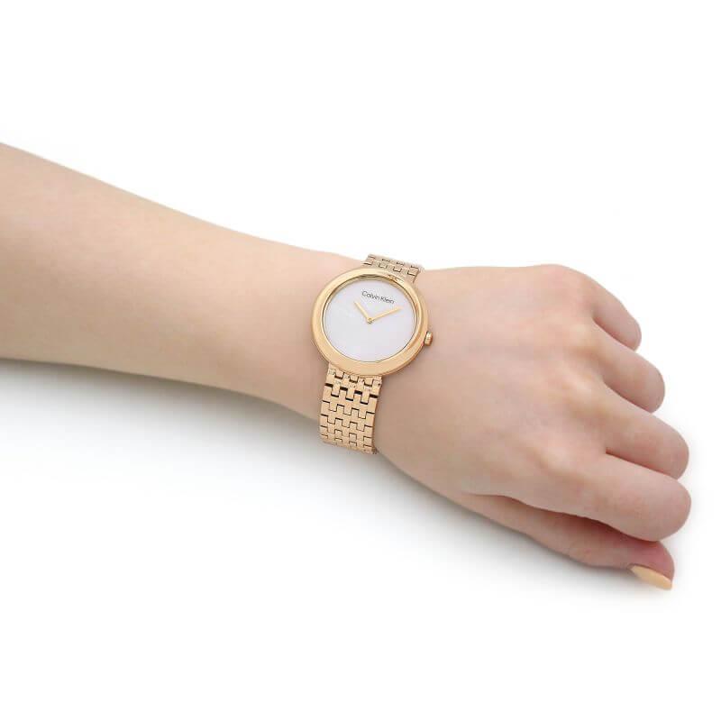 MOP Dial With Gold Plated Bracelet Strap Watch