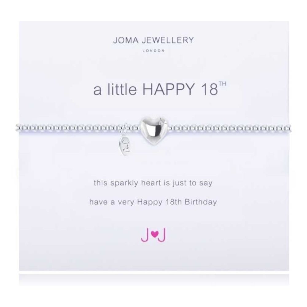 a little HAPPY 18TH -silver bracelet