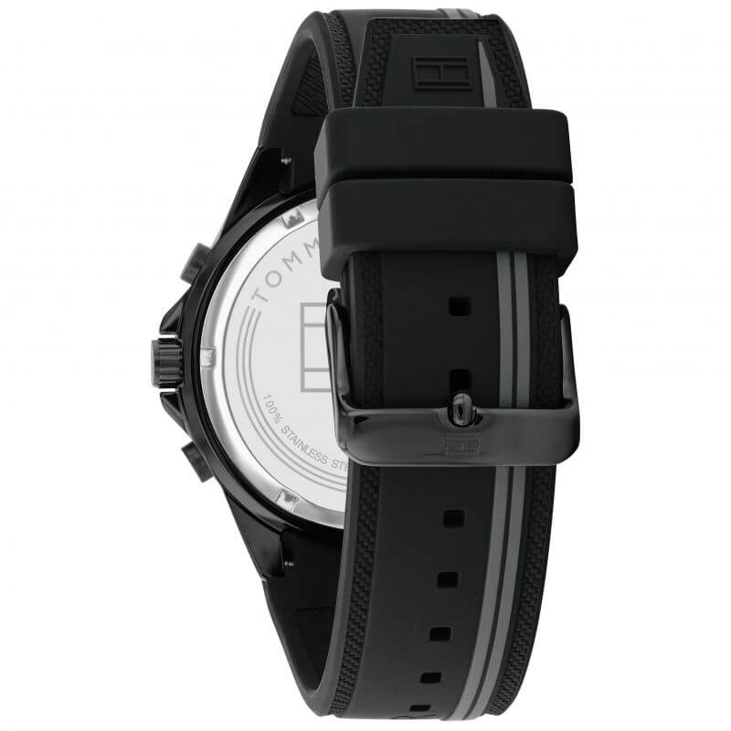 Aiden Sport Ionic Plated Black Steel Gents Watch