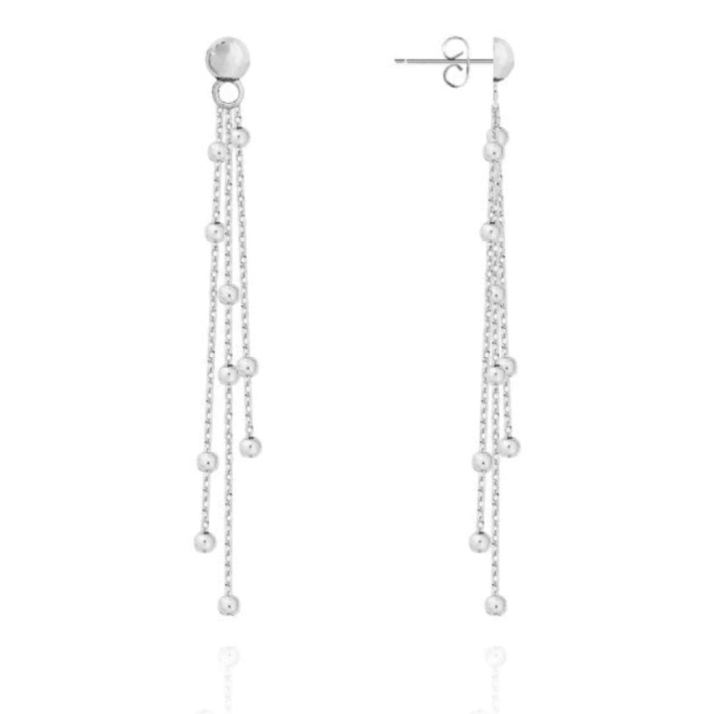 Alisa | Silver Multi Chain Earrings | 65mm Total Chain Length