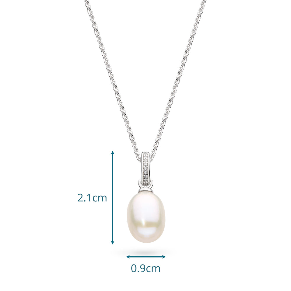 Revival Classic Pearl Glitz CZ Necklace