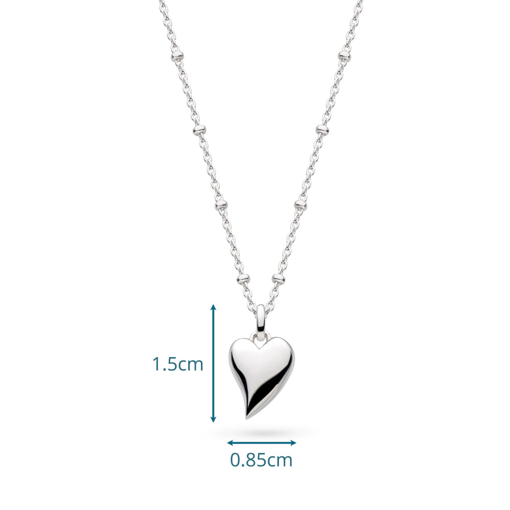 Desire Kiss Midi Heart Ball Chain Necklace