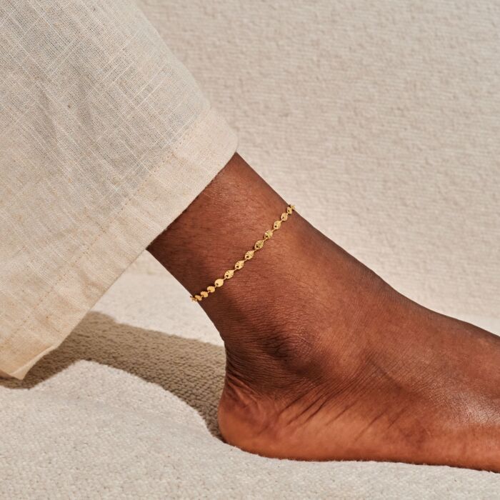 Sparkle Chain Gold Plated Anklet