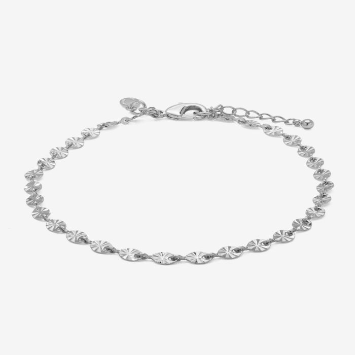 Sparkle Chain Silver Plated Anklet