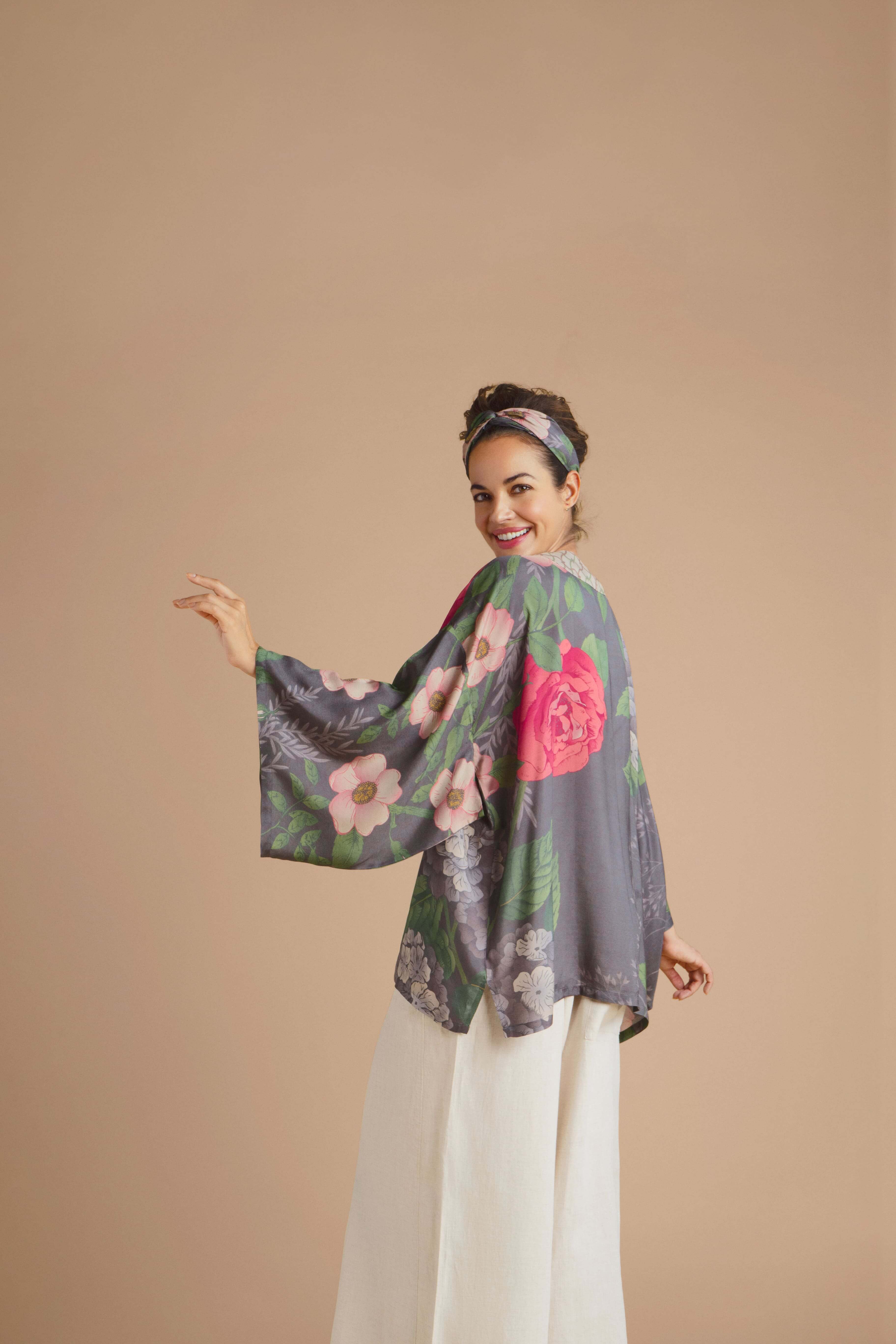 Hedgerow Kimono Jacket - Pewter