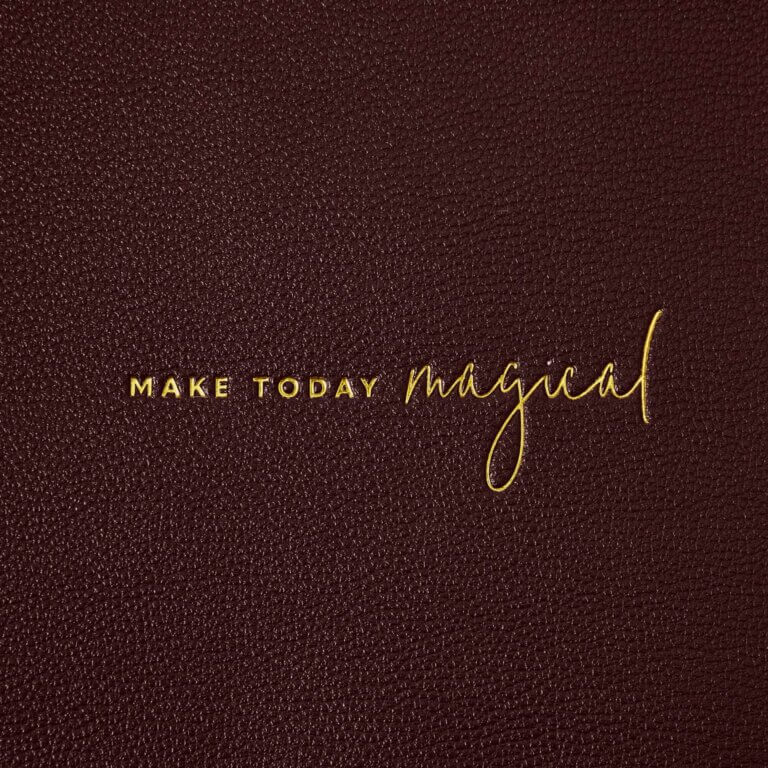 Christmas Pouch | Make Today Magical | Plum | 16cm