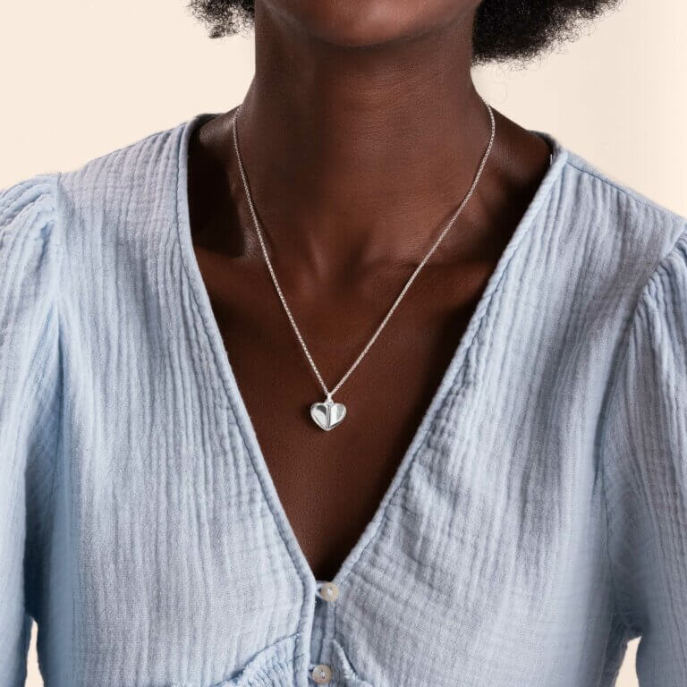 Secret Sentiment Lockets | Heart Of Gold | Silver And Gold | Necklace | 50cm Adjustable