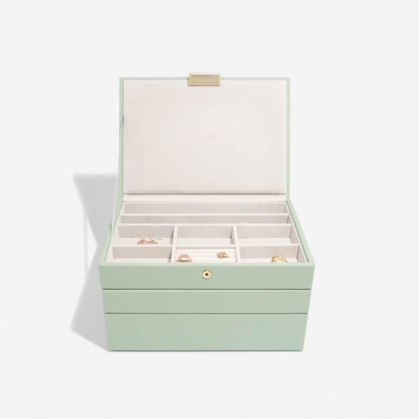 Sage Green Classic Jewellery Box Set of 3