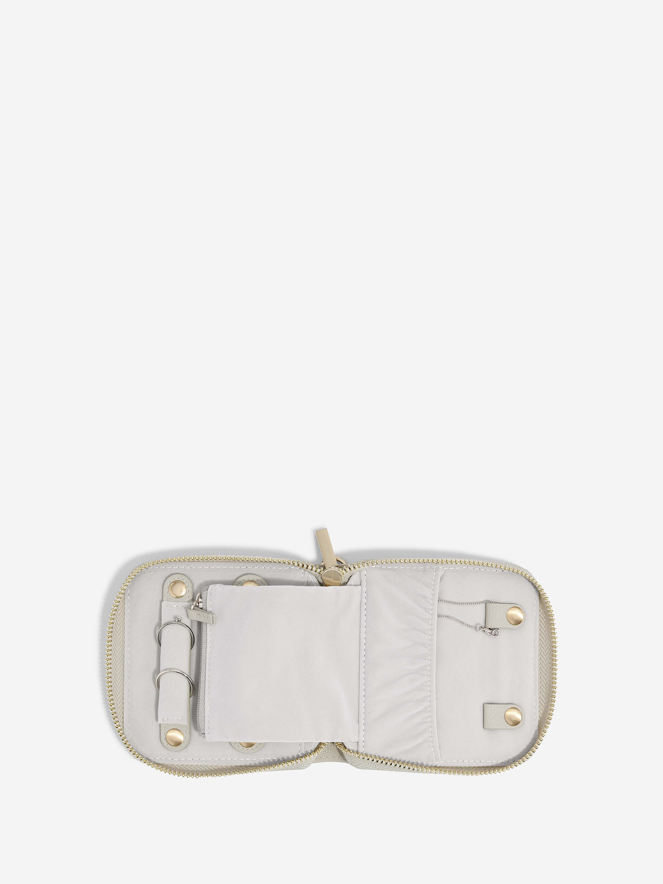 Oatmeal Compact Jewellery Roll