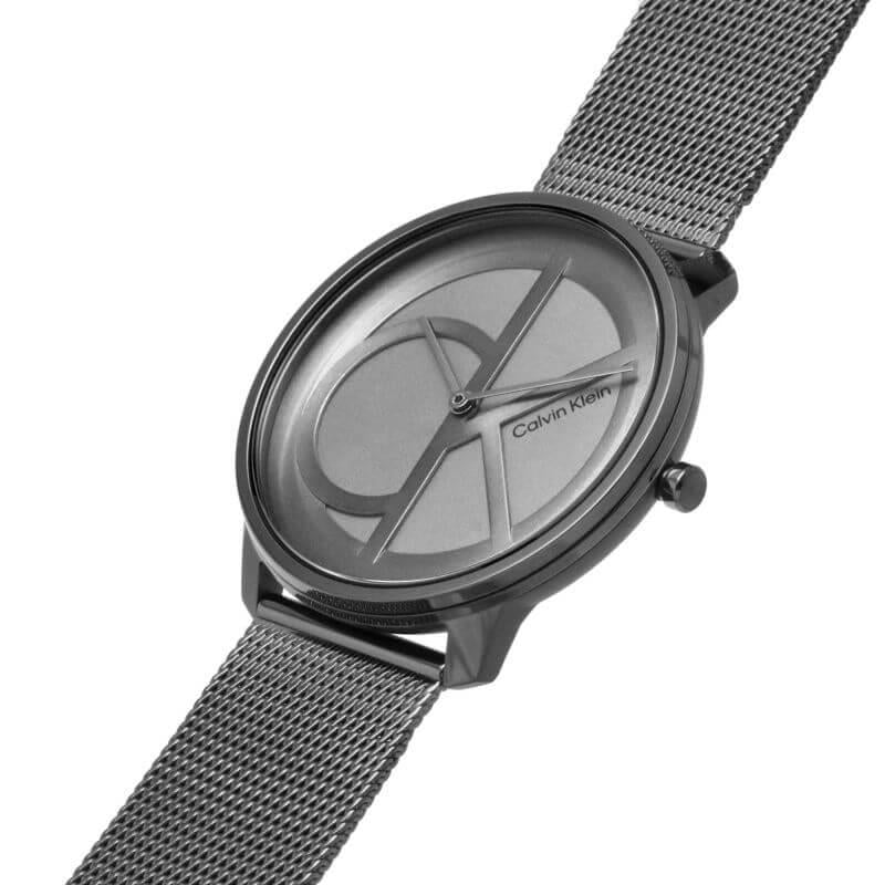Iconic Dark Grey CK Dial & Dark Grey Mesh Strap Watch