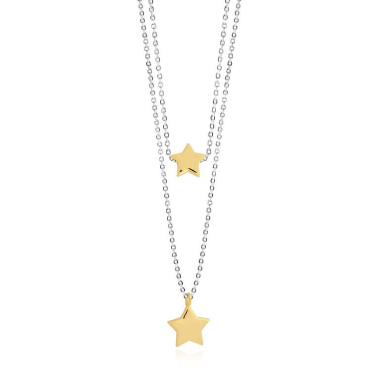 Luella | Star Necklace | Silver And Gold | Necklace | 45cm 40cm + 5cm Extender