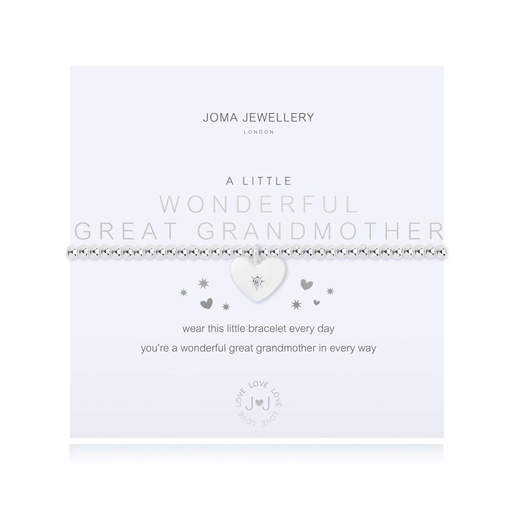 A Little | Wonderful Great Grandmother | Silver | Bracelet | 17.5cm Stretch