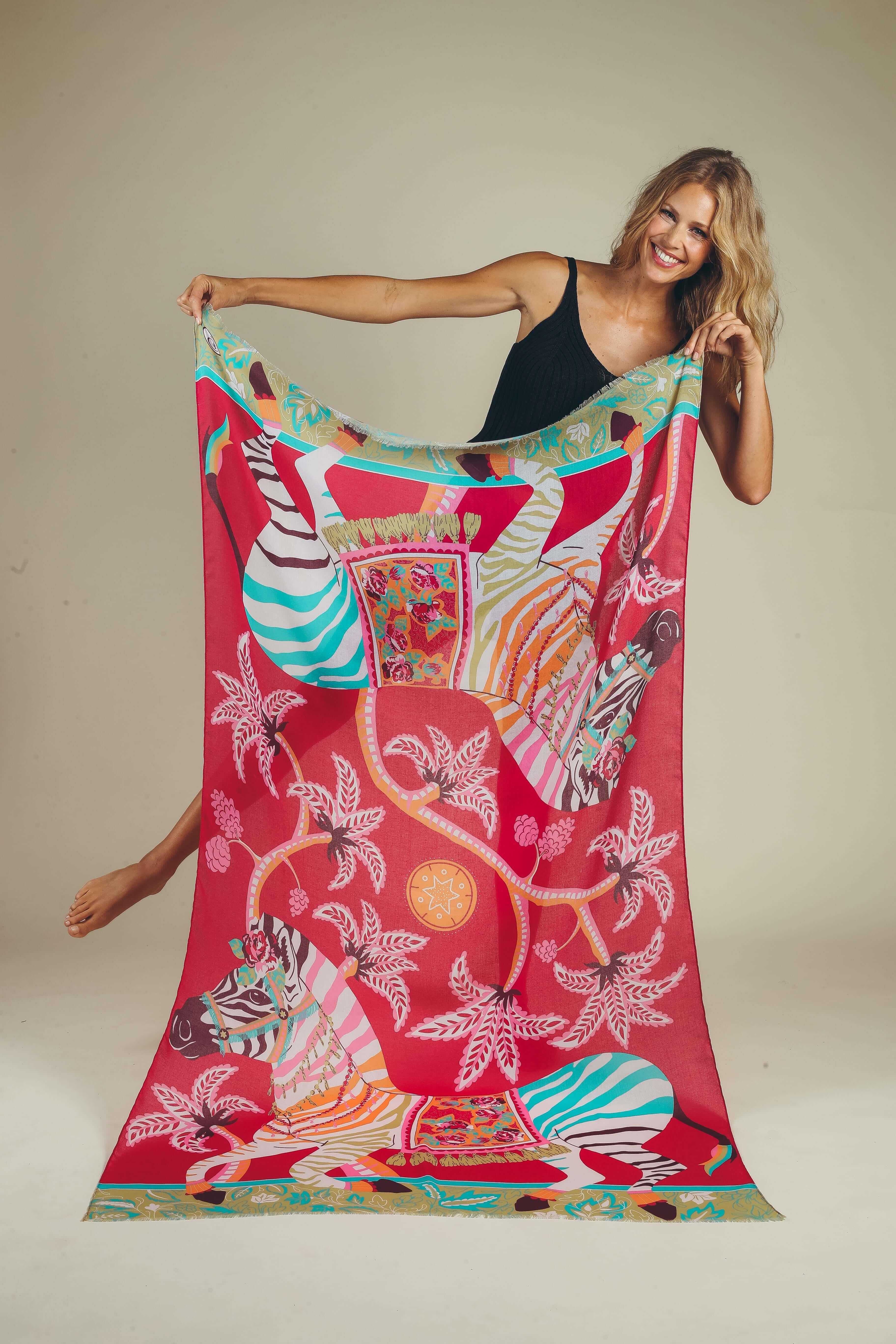 Print Scarf - Zebra Carnival