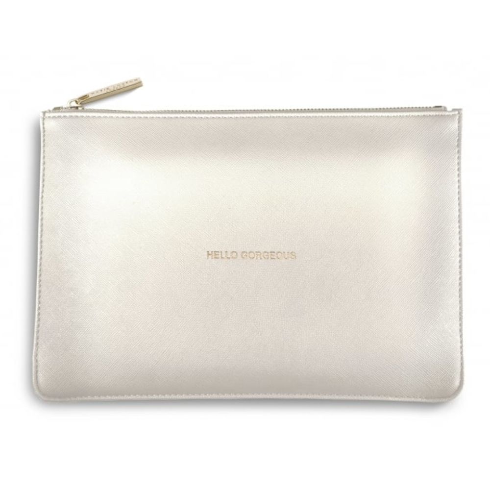 Hello Gorgeous - The Perfect Pouch - Metalic White
